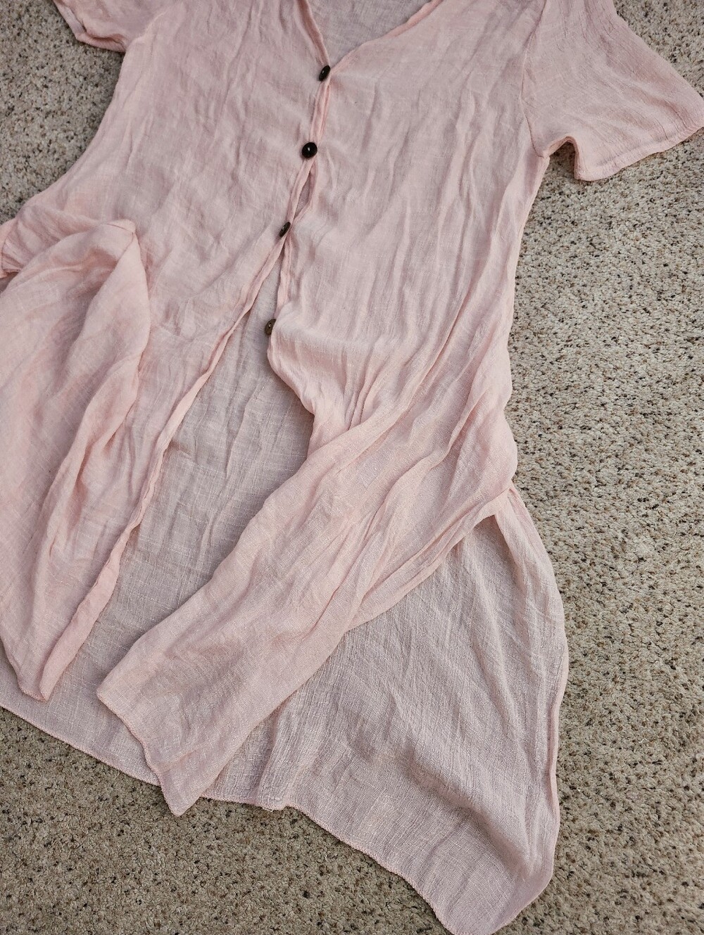 Pink Button Down Flowy Top - Picture 4 of 6